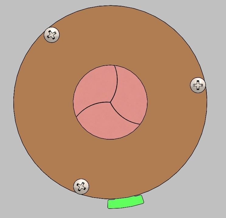 Rotating Iris mechanism-3 blades 3D print model_3