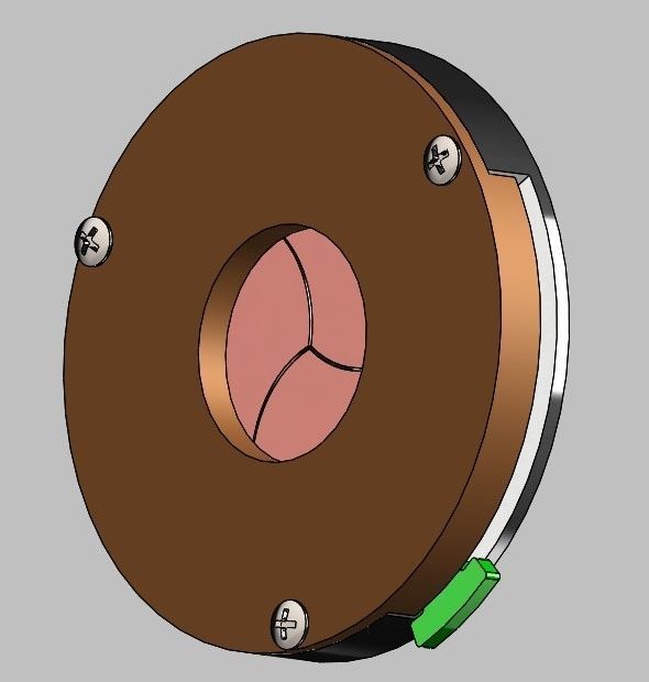 Rotating Iris mechanism-3 blades 3D print model_8