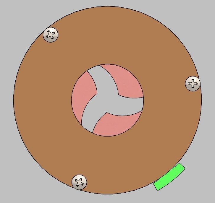 Rotating Iris mechanism-3 blades 3D print model_4