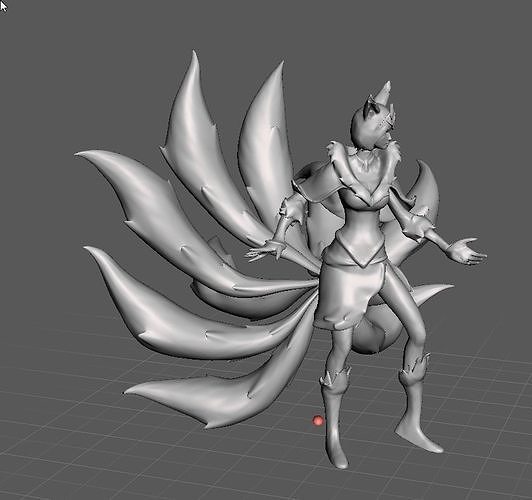 Midnight Ahri 3D Model Free 3D print model