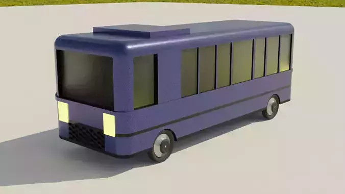 Low-poly Bus pixel