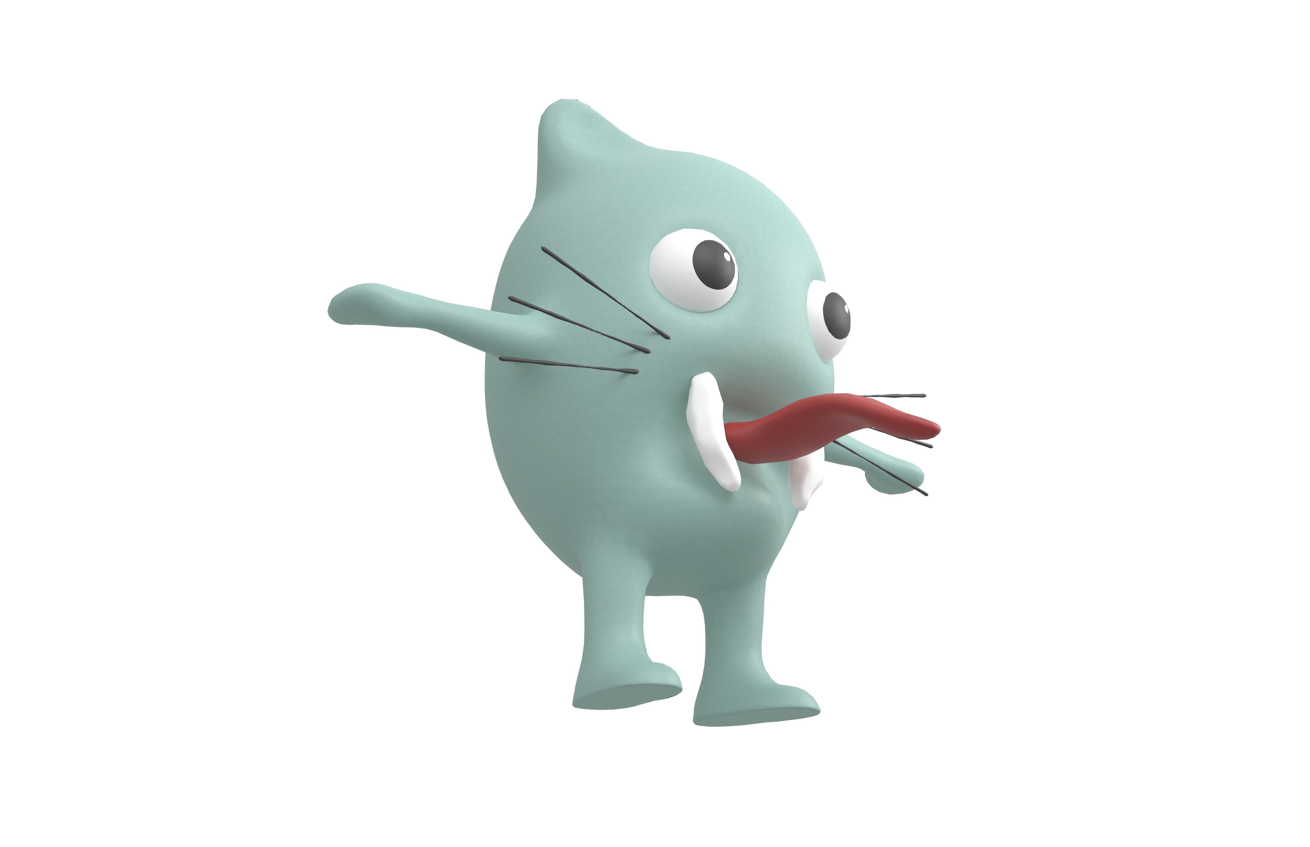 Aliens Monster v1 004 Low-poly 3D model_4