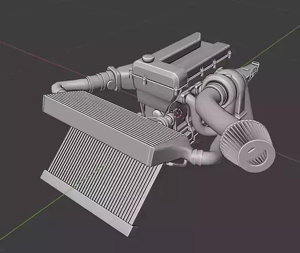 SR20-DET machine with fan Free 3D model