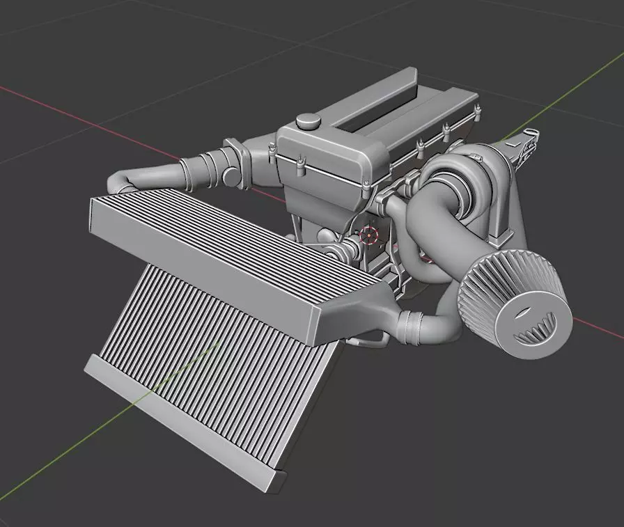 SR20-DET machine with fan Free 3D model_0