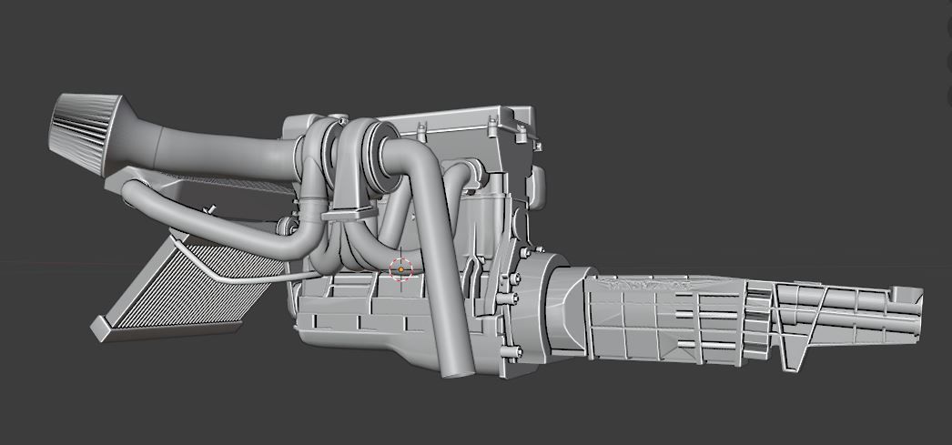 SR20-DET machine with fan Free 3D model_1