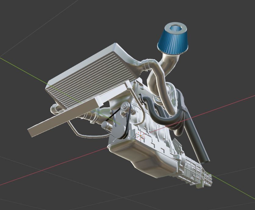 SR20-DET machine with fan Free 3D model_4