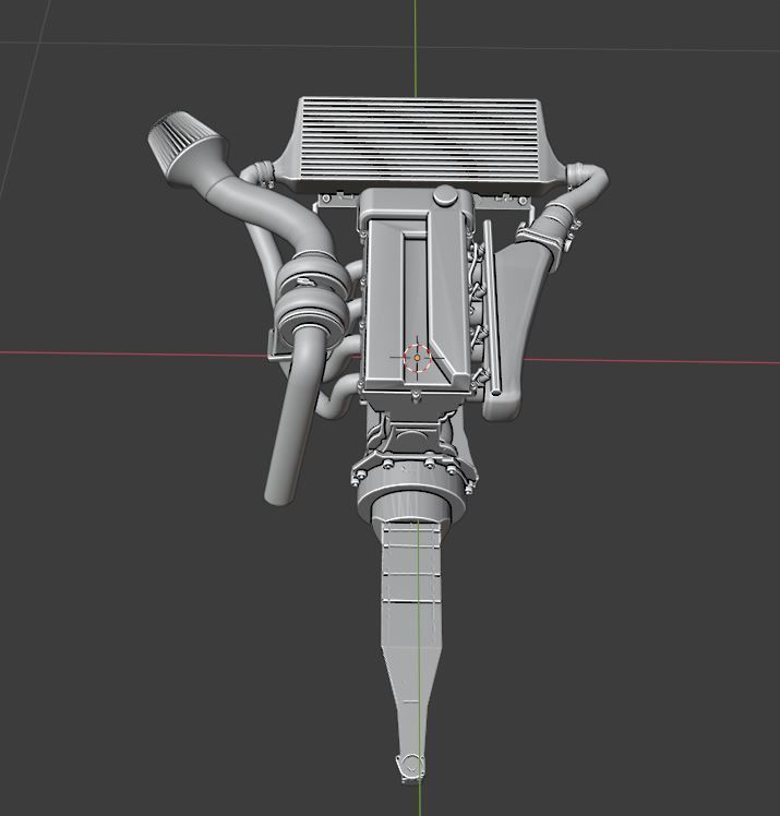 SR20-DET machine with fan Free 3D model_2