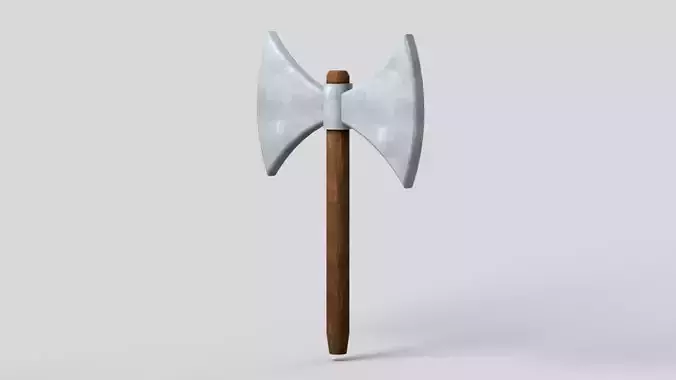 Medieval Battle Axe Game-Ready