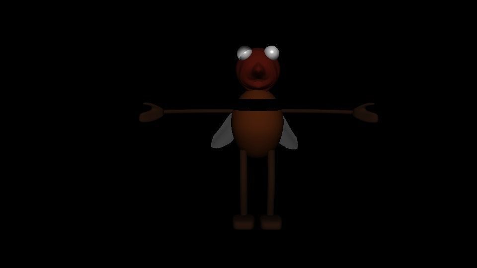 mosquite fly Low-poly 3D model_1