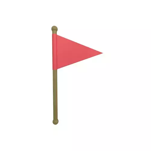 Holding a Flag v1 001 Low-poly 3D model