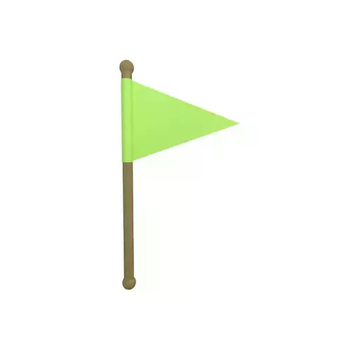 Holding a Flag v1 004 Low-poly 3D model