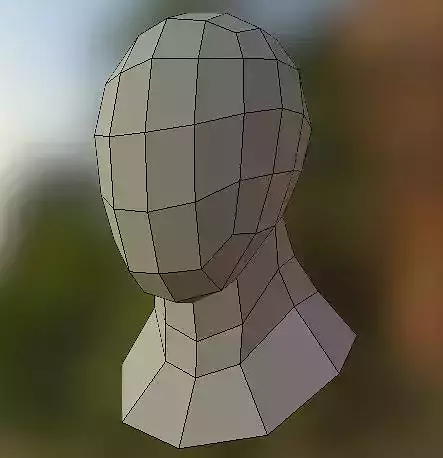 Human Head Free low-poly 3D model