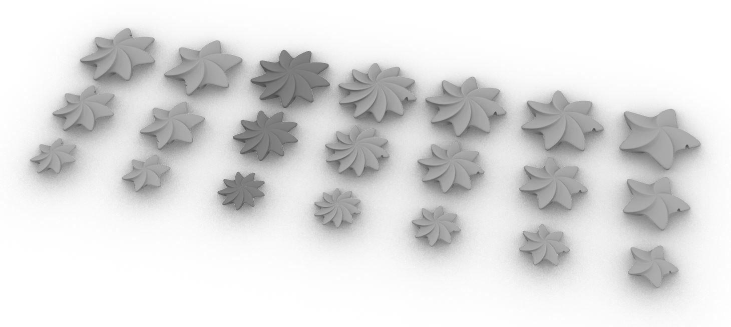 Decoration Stars For Chirstmas tree 3D print model_3