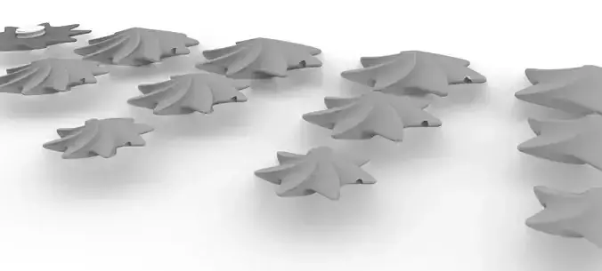 Decoration Stars For Chirstmas tree 3D print model