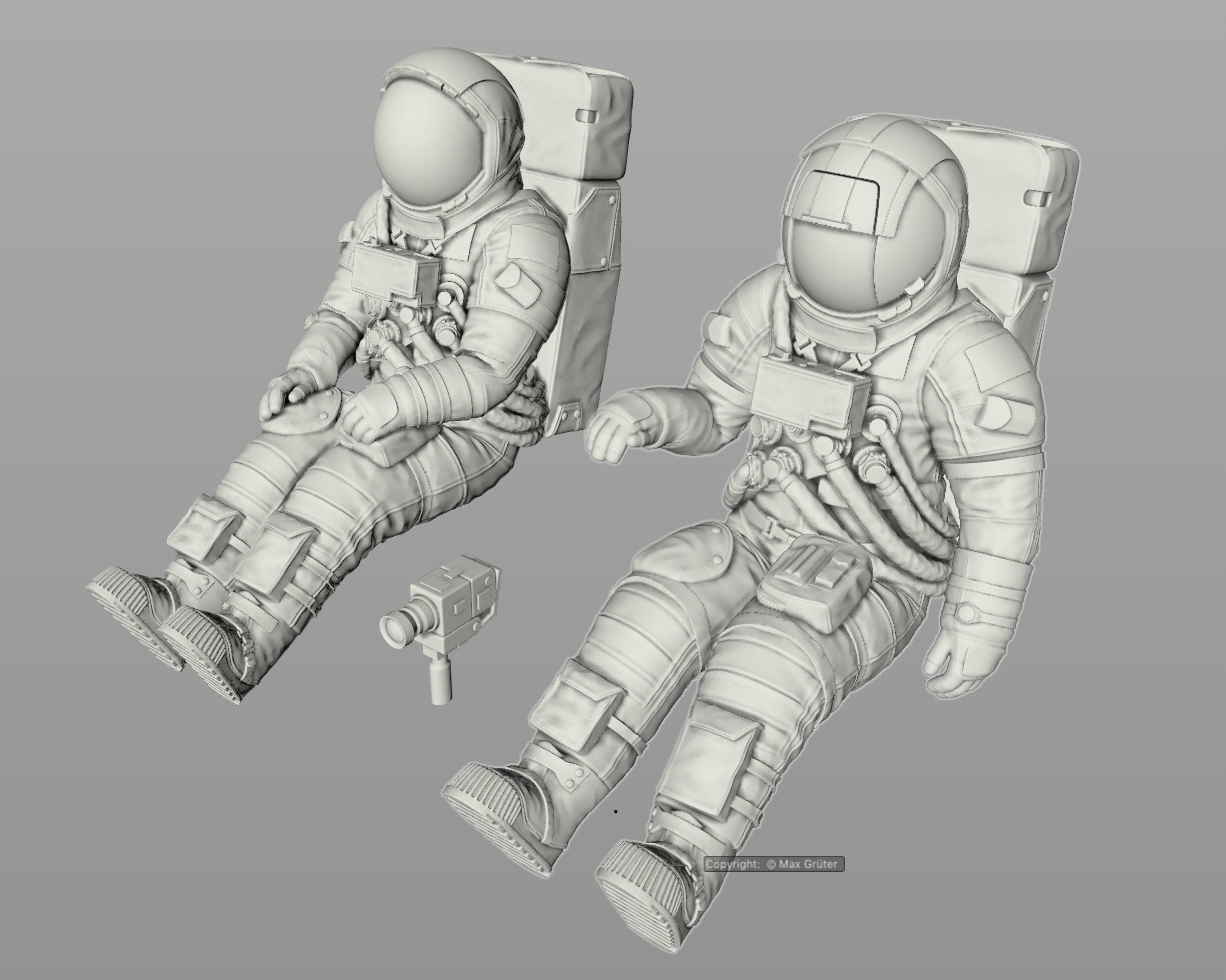 APOLLO Lunar Rover Crew 3D print model_5