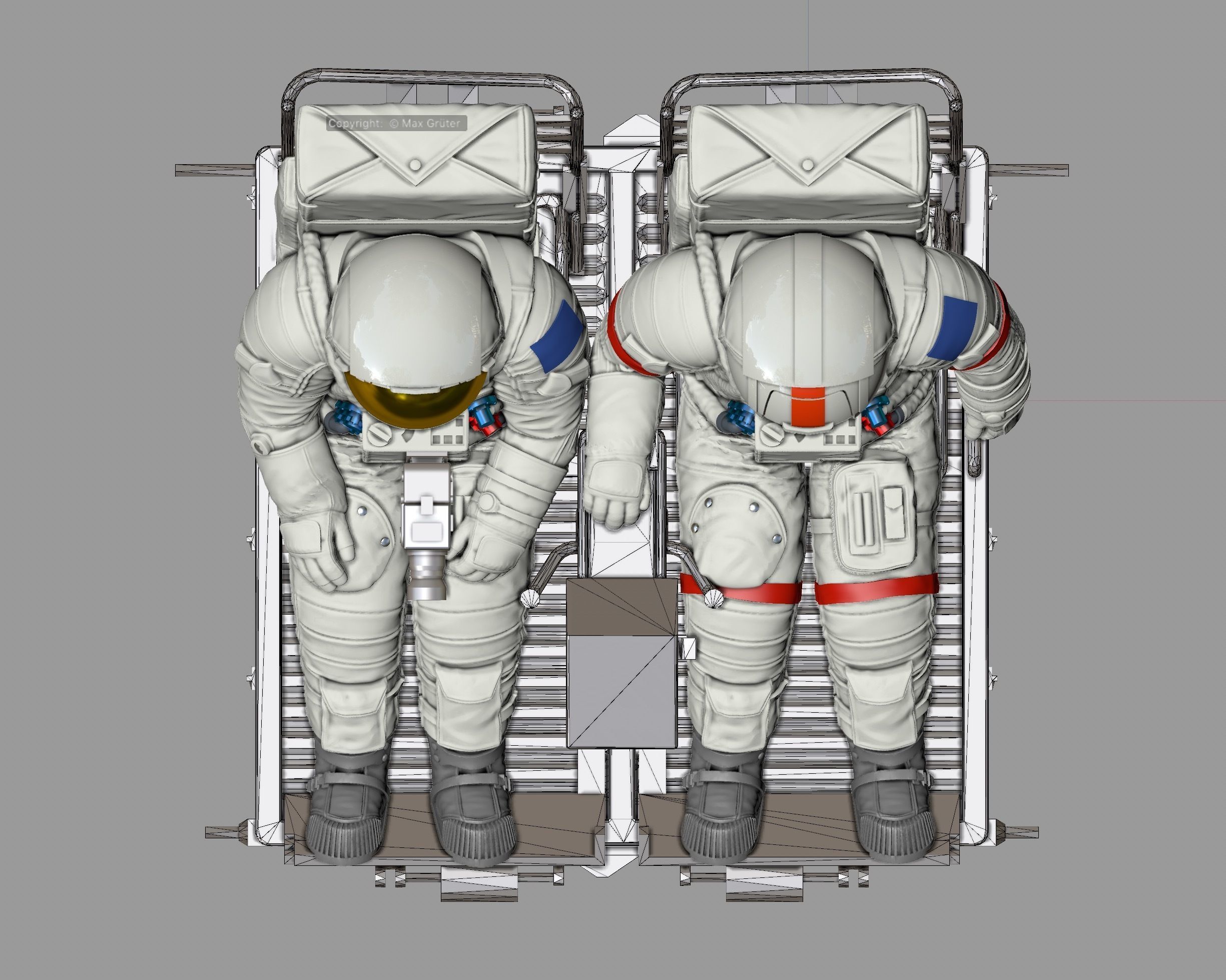 APOLLO Lunar Rover Crew 3D print model_3