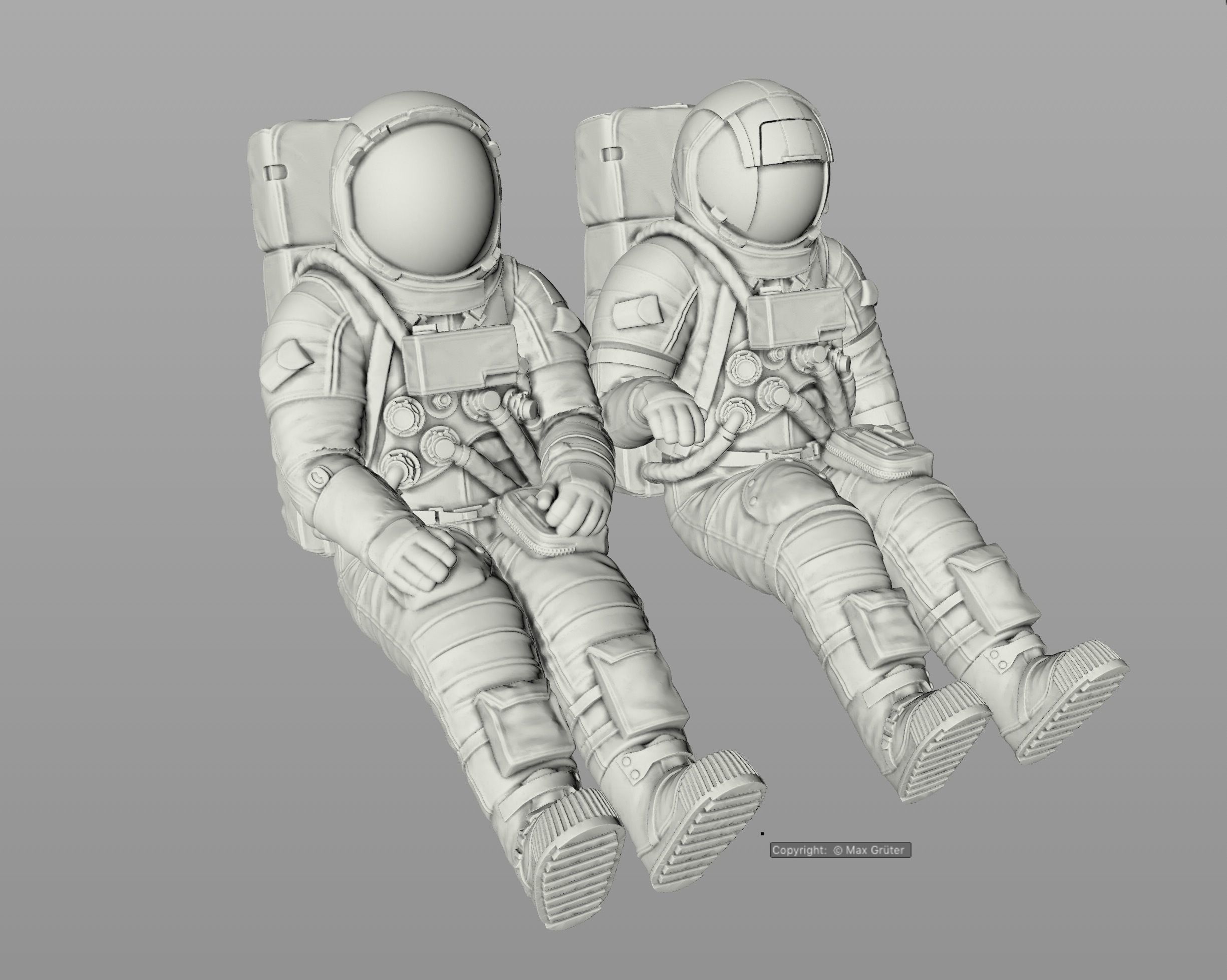 APOLLO Lunar Rover Crew 3D print model_4