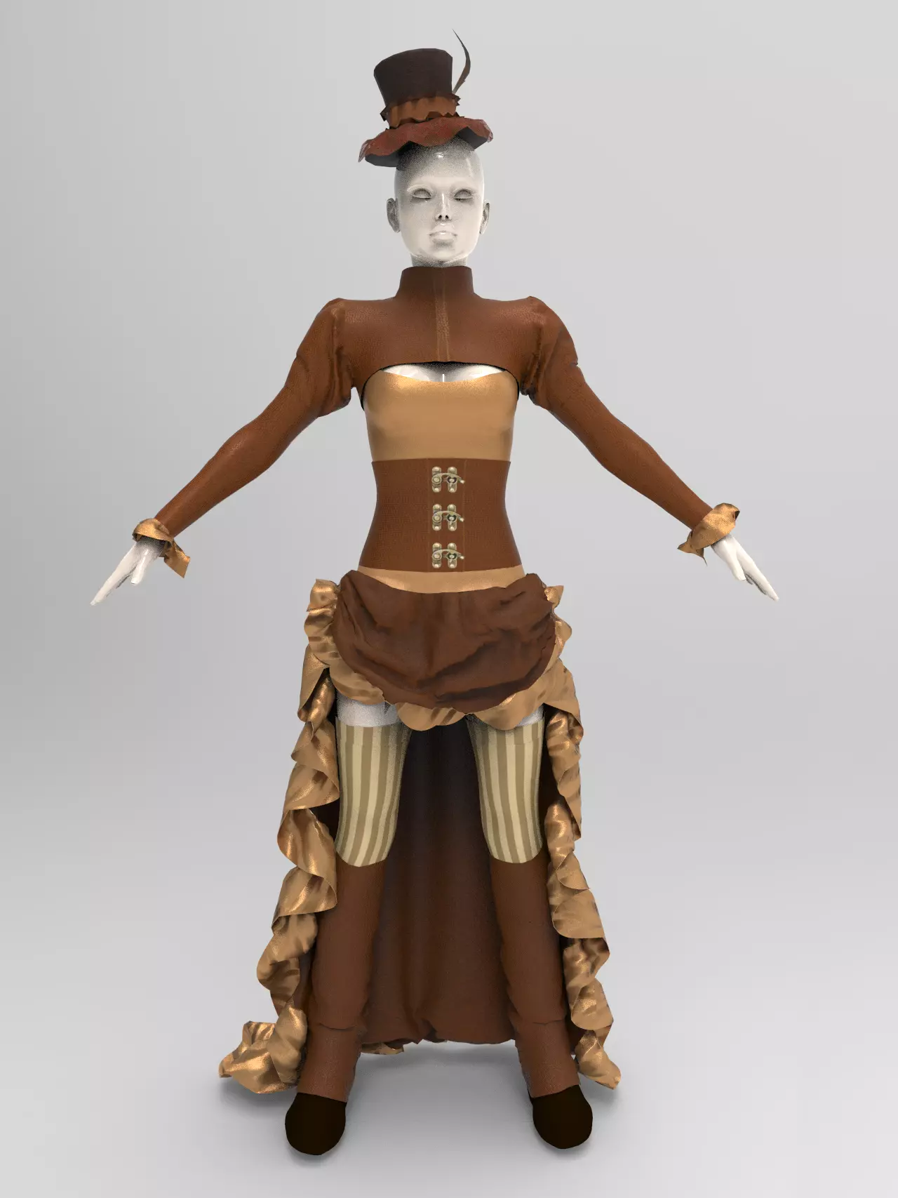 medium brown wood dresser Kalea Steampunk Corset- Coffee Brown Brocade Corset Dress- Best Waist  Cincher Corsets– Corsets Queen US-CA main image 1