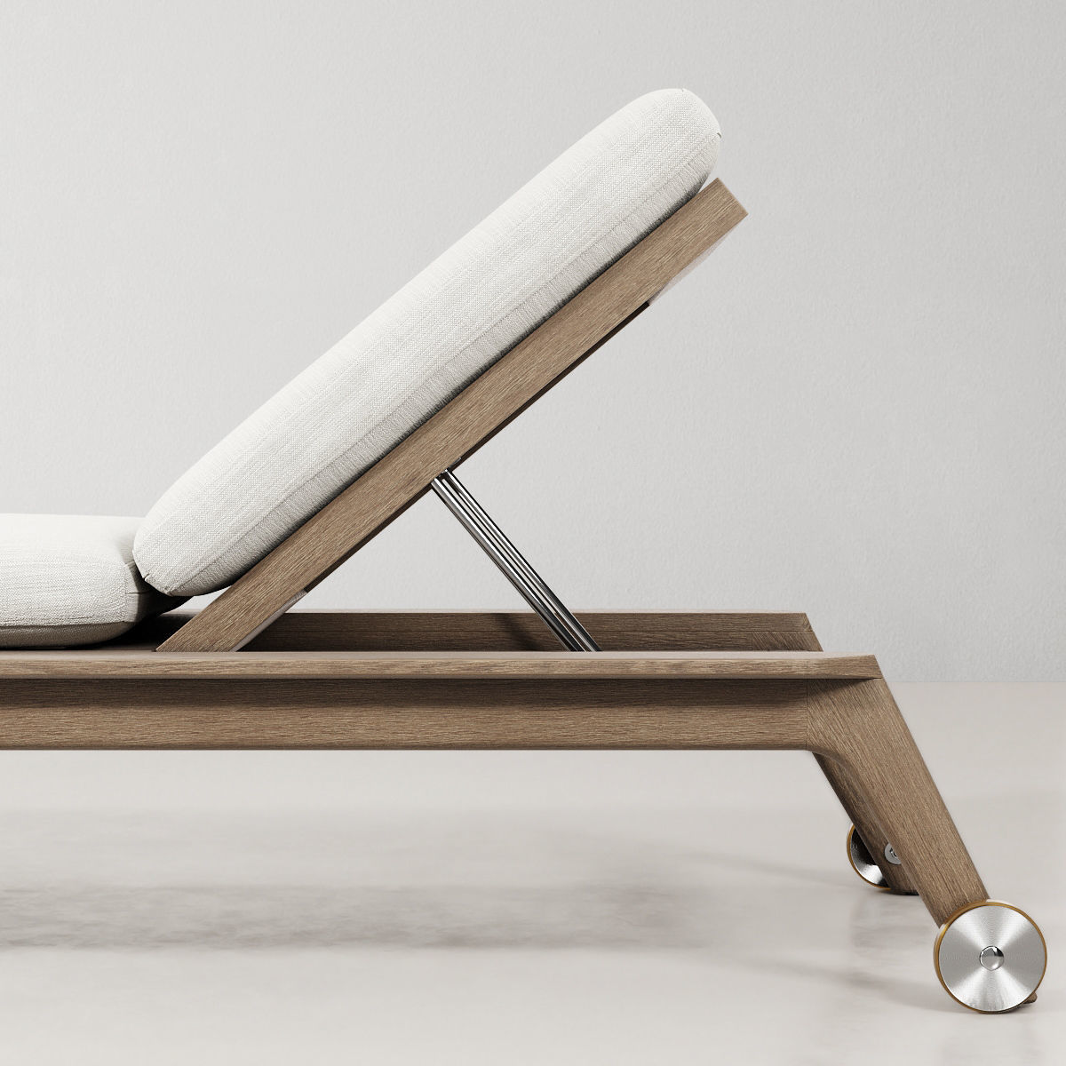 MALTA TEAK CHAISE 3D model CGTrader