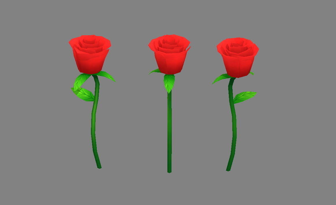3D model Cartoon rose VR / AR / low-poly | CGTrader