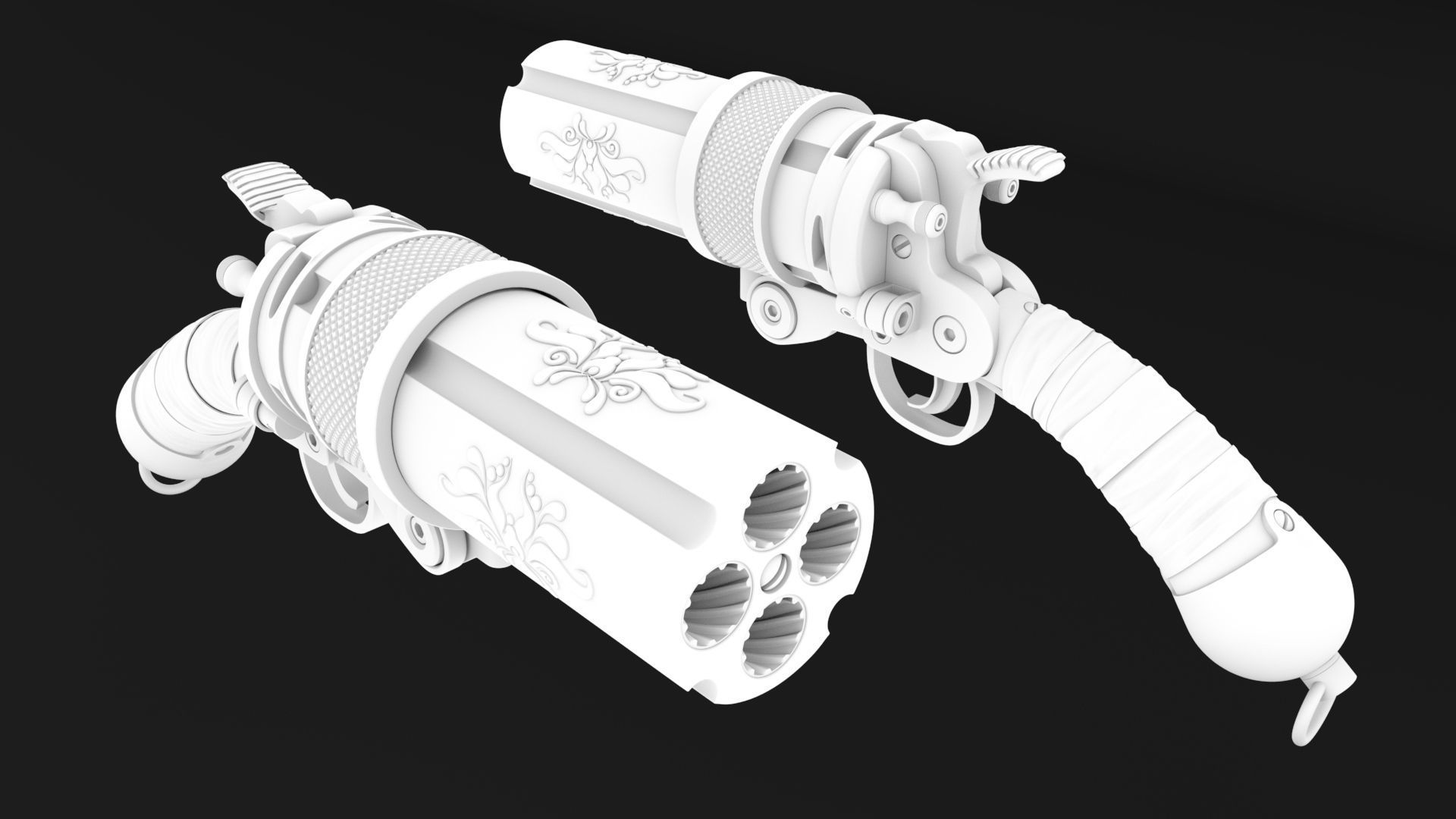 Concept Sci fi  futuristic  pistol 3D model_22