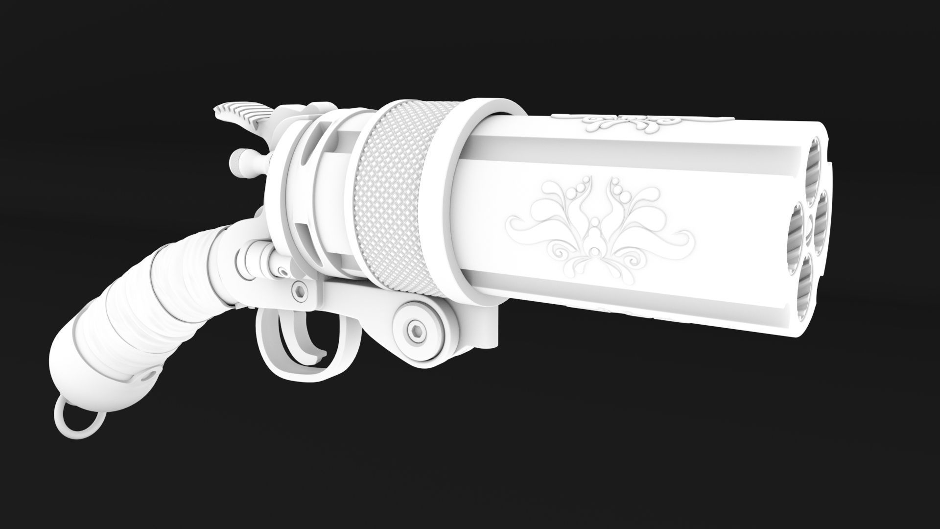 Concept Sci fi  futuristic  pistol 3D model_24