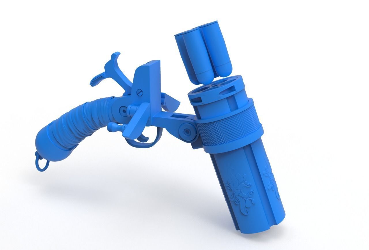 Concept Sci fi  futuristic  pistol 3D model_17