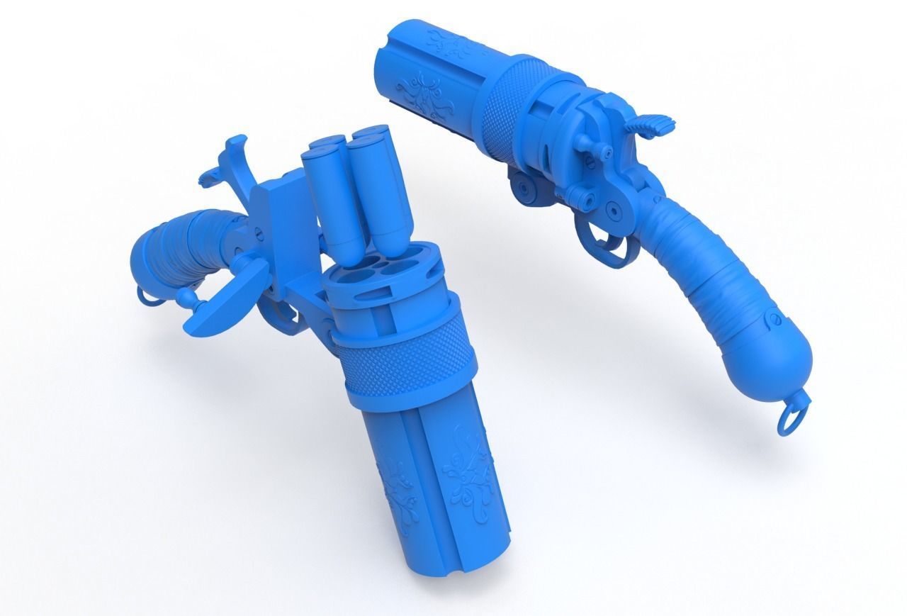 Concept Sci fi  futuristic  pistol 3D model_14