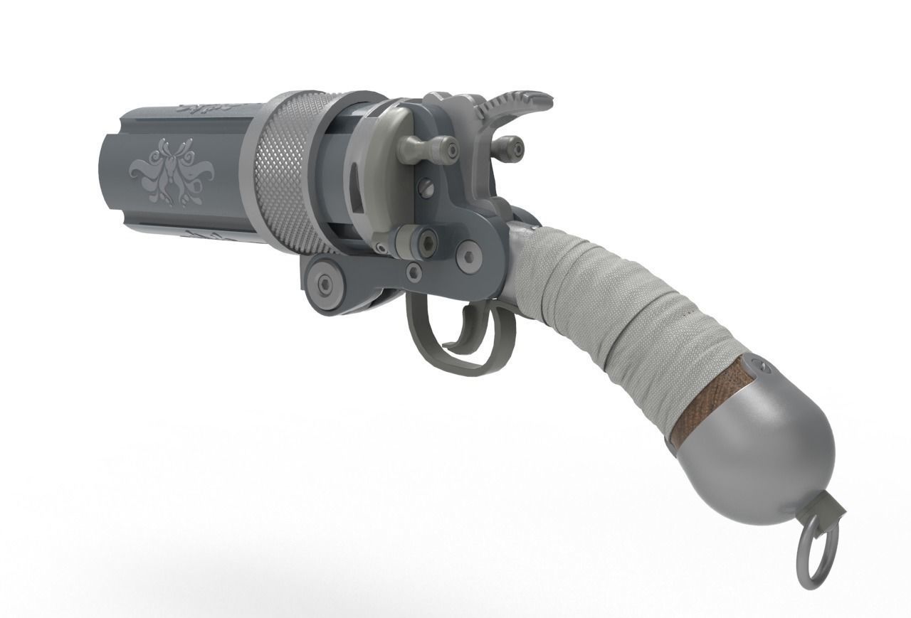 Concept Sci fi  futuristic  pistol 3D model_4