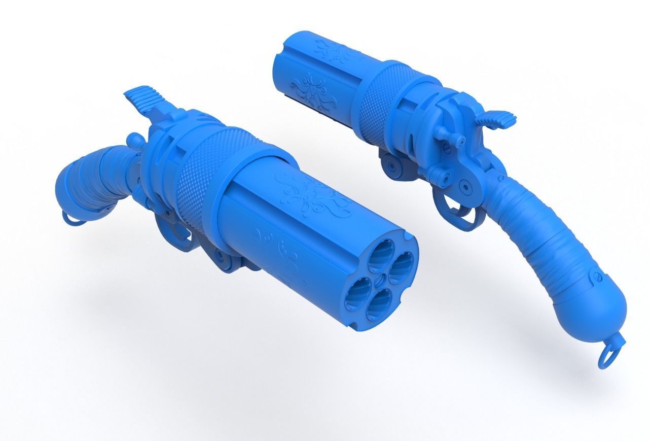 Concept Sci fi  futuristic  pistol 3D model_18