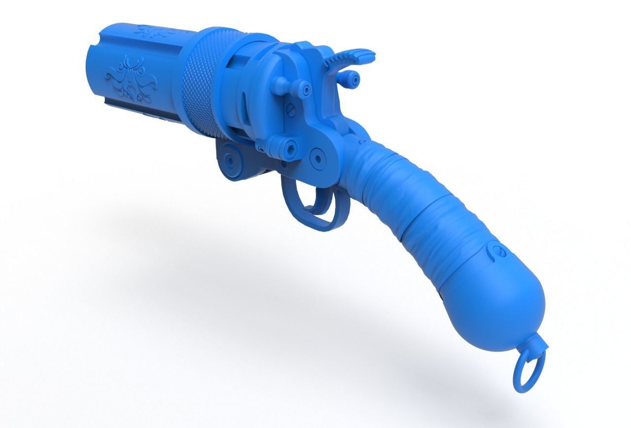 Concept Sci fi  futuristic  pistol 3D model_13