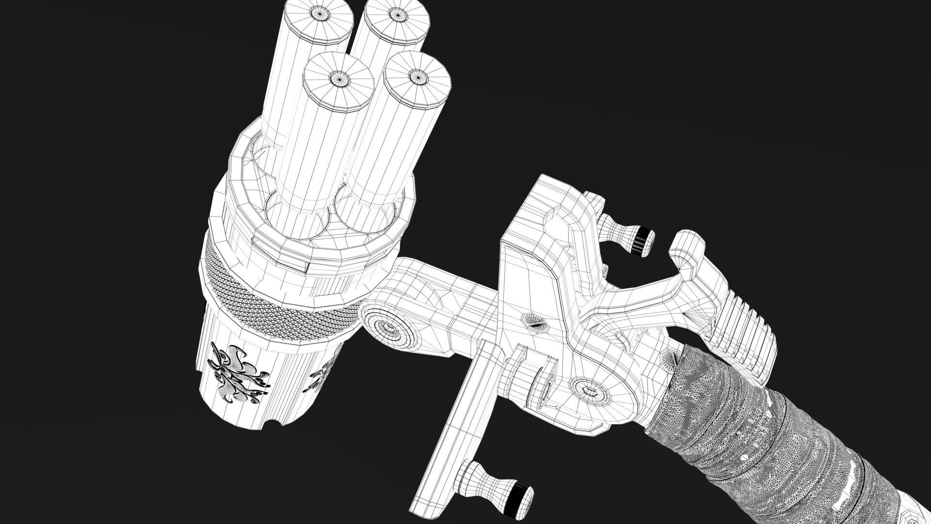 Concept Sci fi  futuristic  pistol 3D model_27