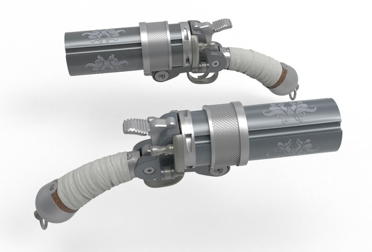 Concept Sci fi  futuristic  pistol 3D model_8