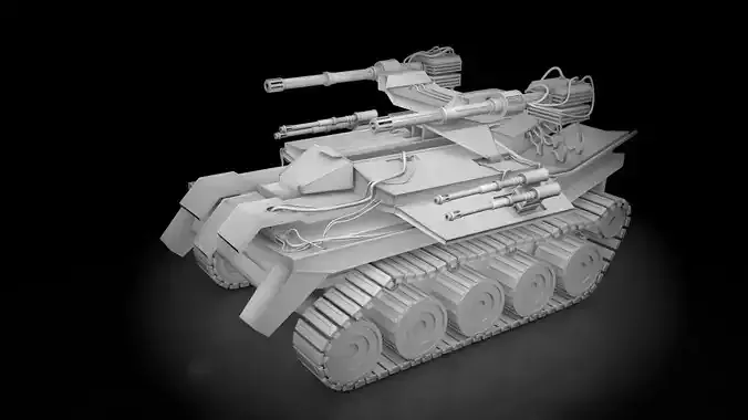 Tank 2025 Low-poly 3D model