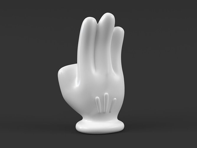 Hand Mickey Palm 3D print model