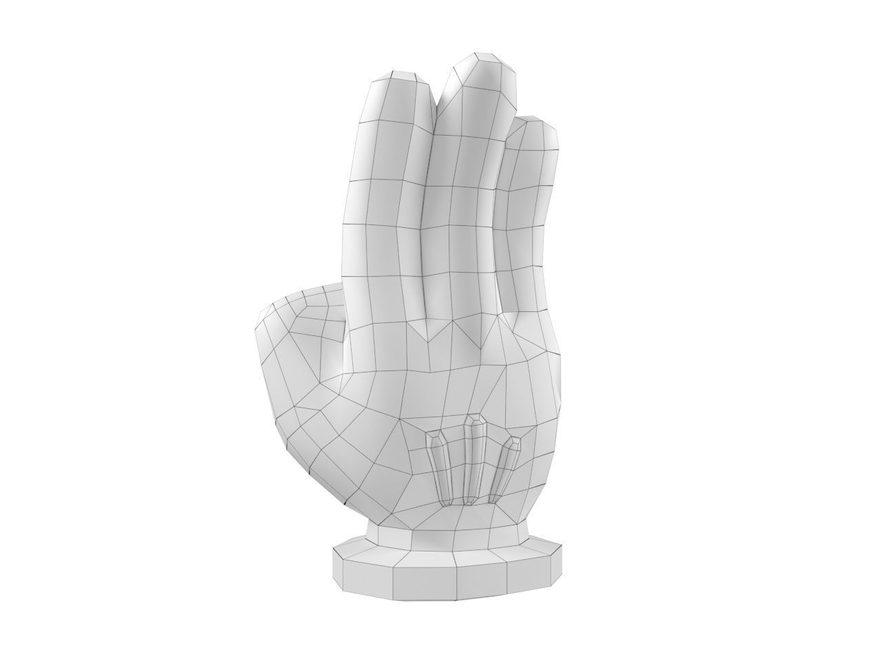 Hand Mickey Palm 3D print model_2
