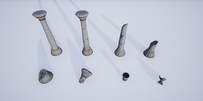 3D model Ancient ruins pack-I VR / AR / low-poly | CGTrader