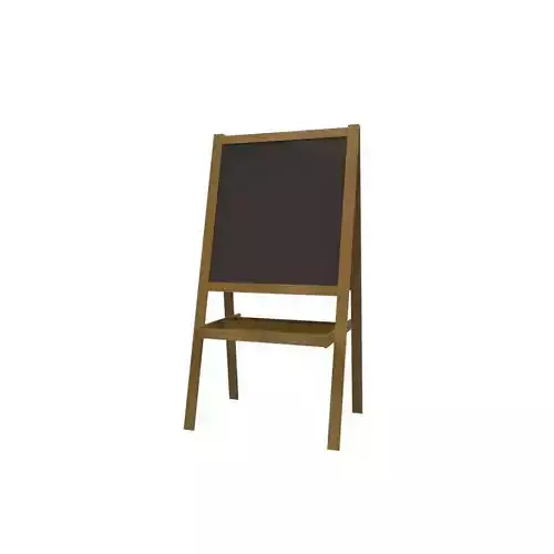Easel Blackboard Low-poly 3D model
