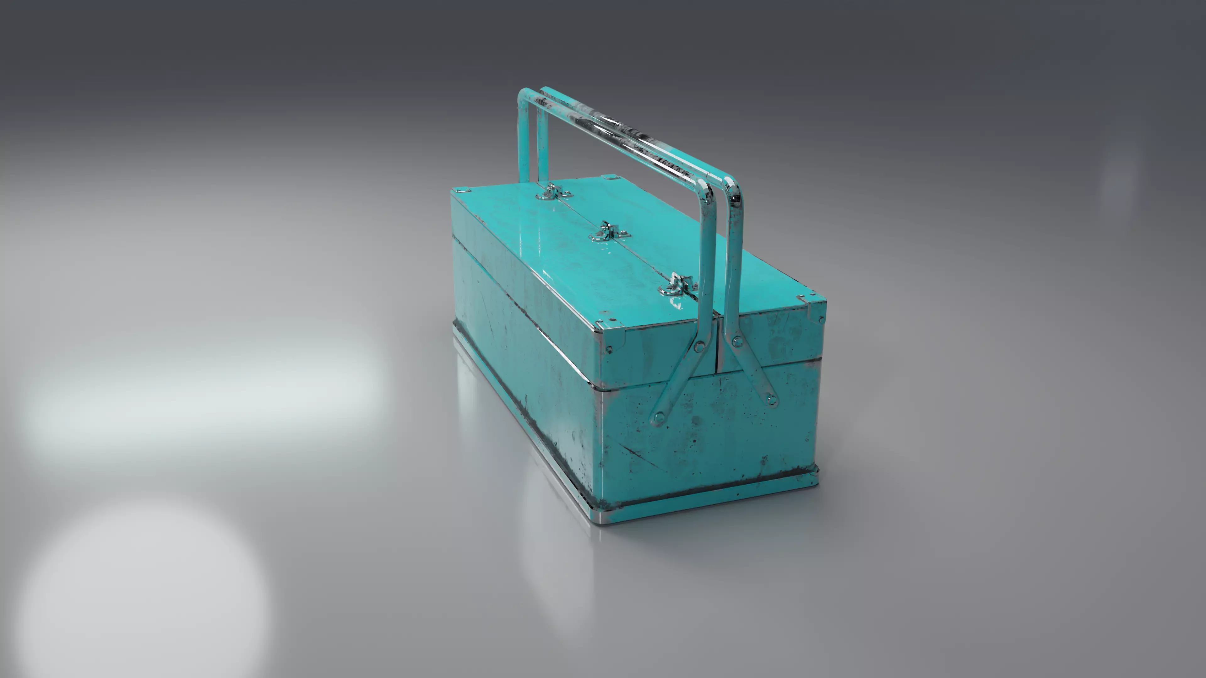 Old Toolbox Low-poly 3D model_0