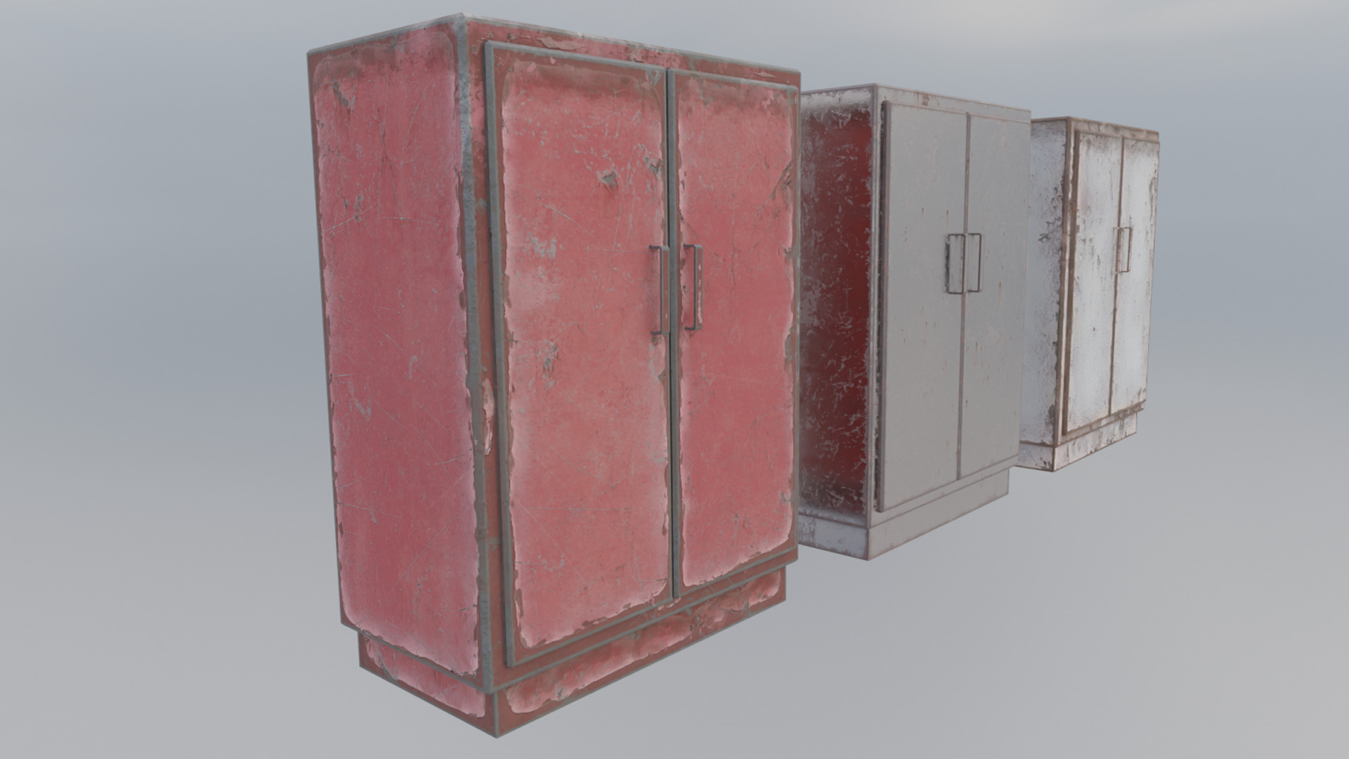 Electric Cabinet Low-poly 3D model_1