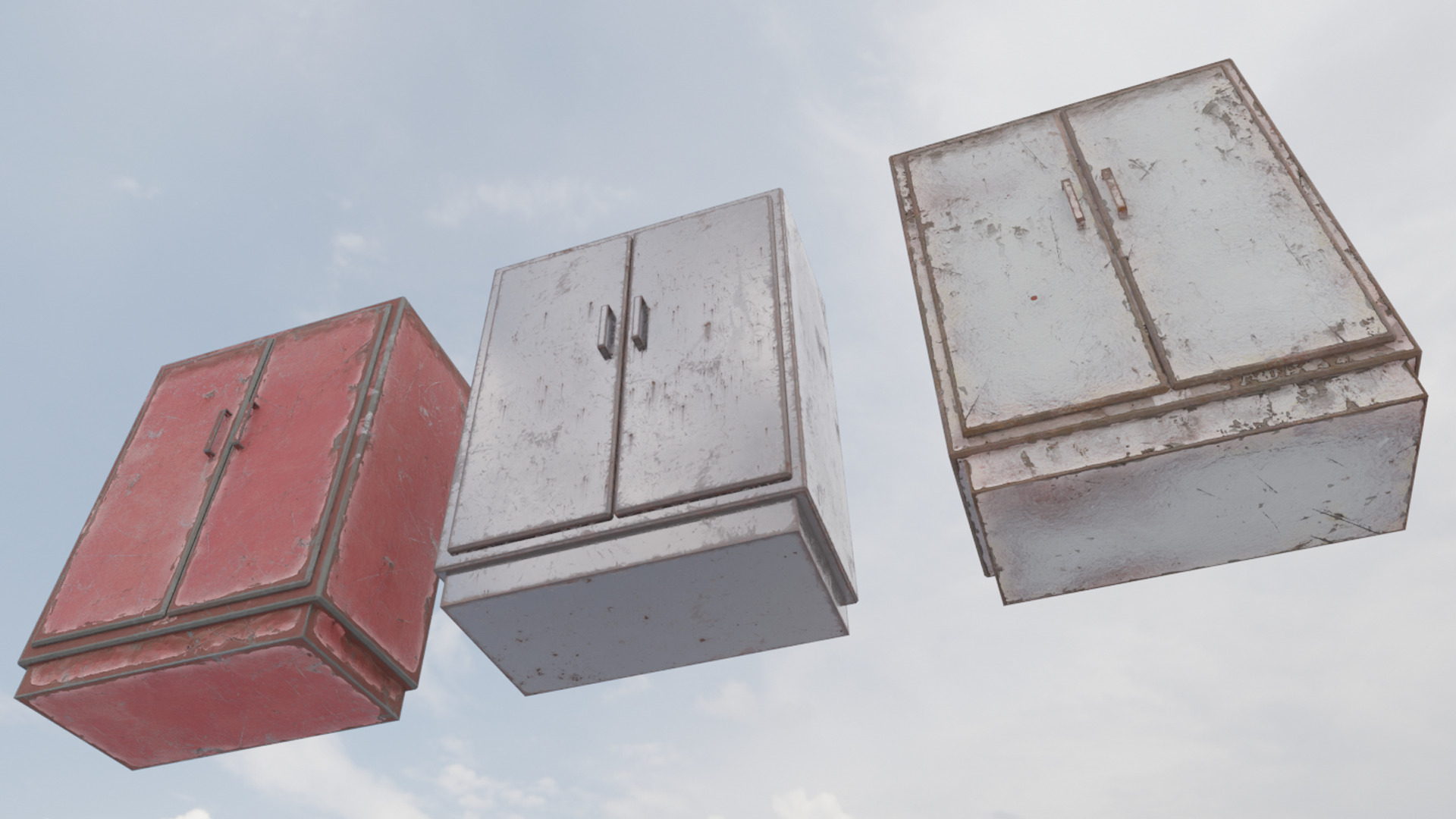 Electric Cabinet Low-poly 3D model_3