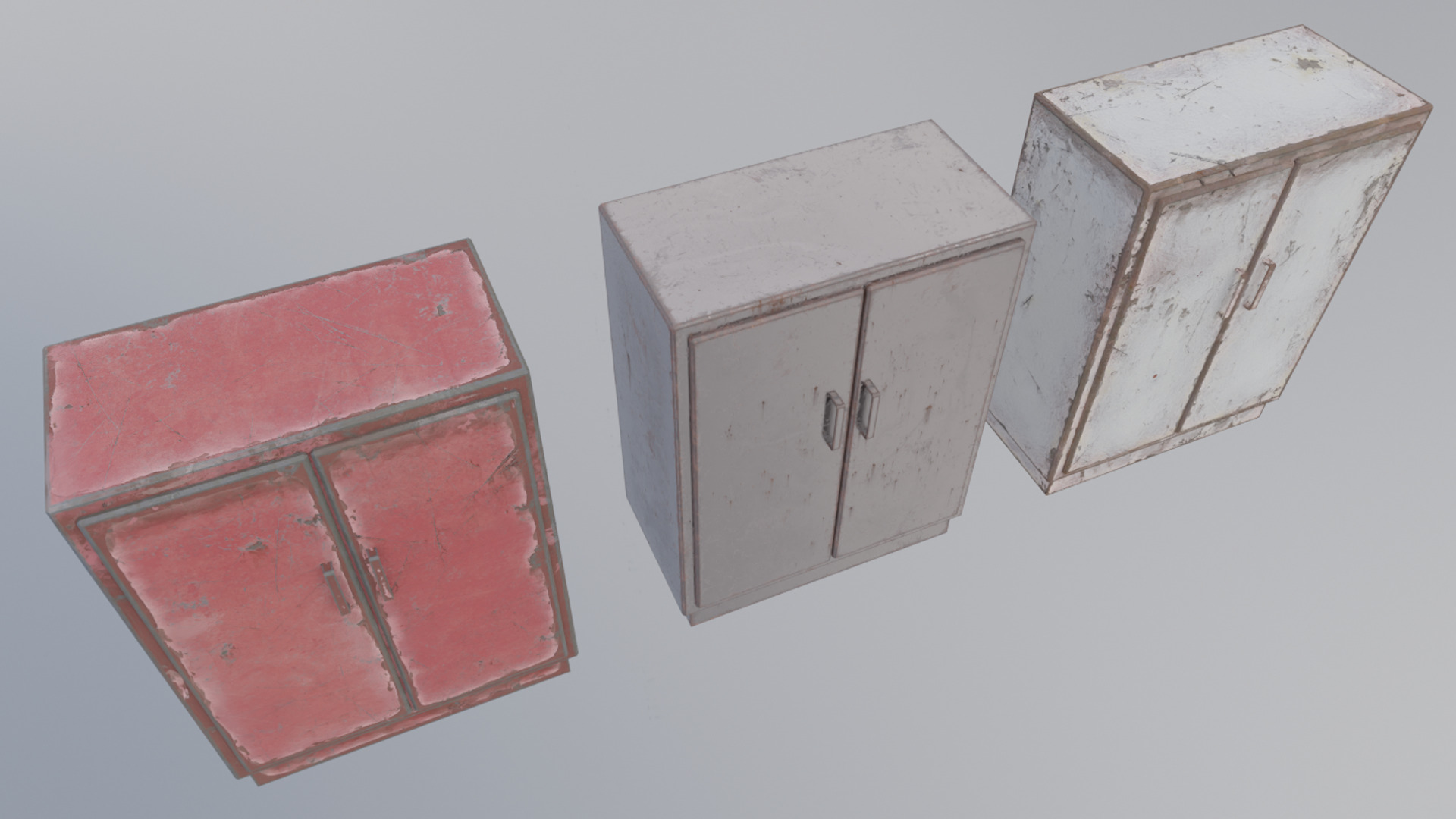 Electric Cabinet Low-poly 3D model_4