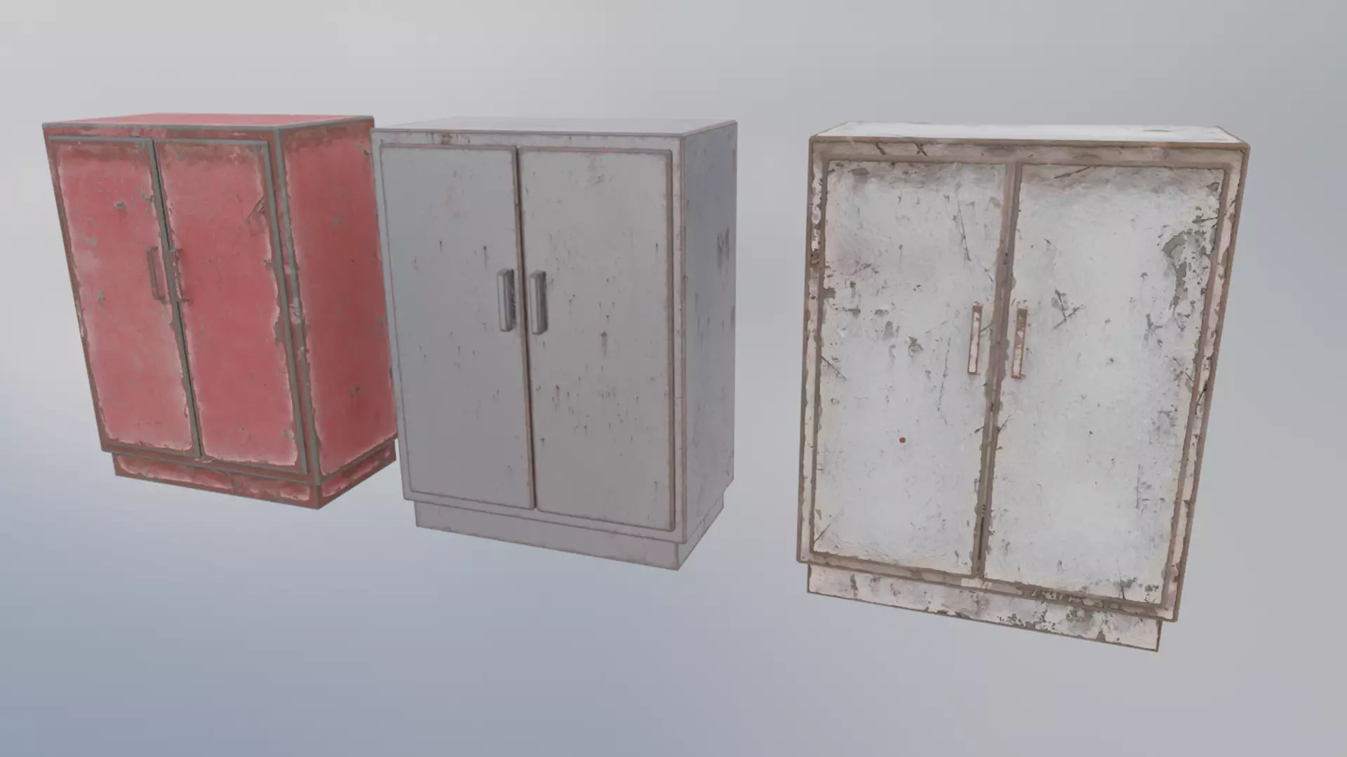 Electric Cabinet Low-poly 3D model_0