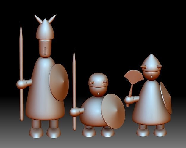 Vikings Denmark Jacob Jensen printable models - solid divided 3D print model