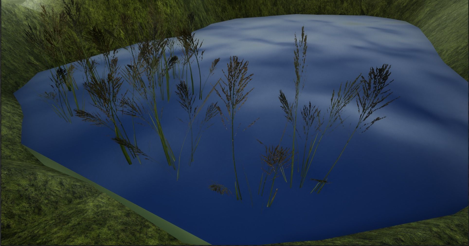 4K Lake Weed Plant Lowpoly Low-poly 3D model_17