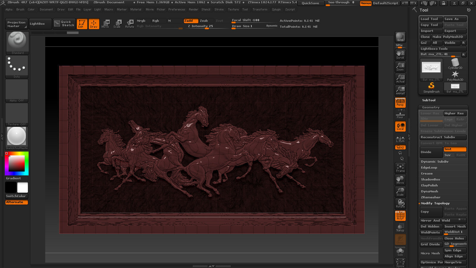 Race Horse wood carving file stl OBJ and ZTL for CNC 3D print model_19