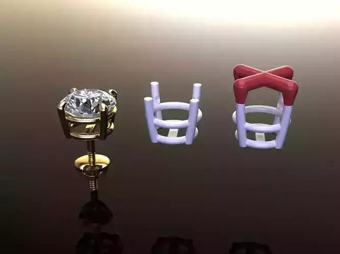 4-Prong Solitaire Earring 6MM50