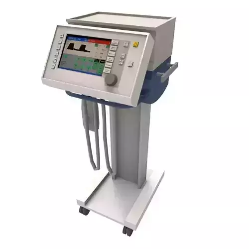 Evita Respiratory Cart - Ventilator Low-poly 3D model