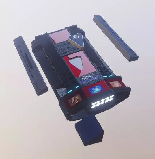 spaceship part 3D model