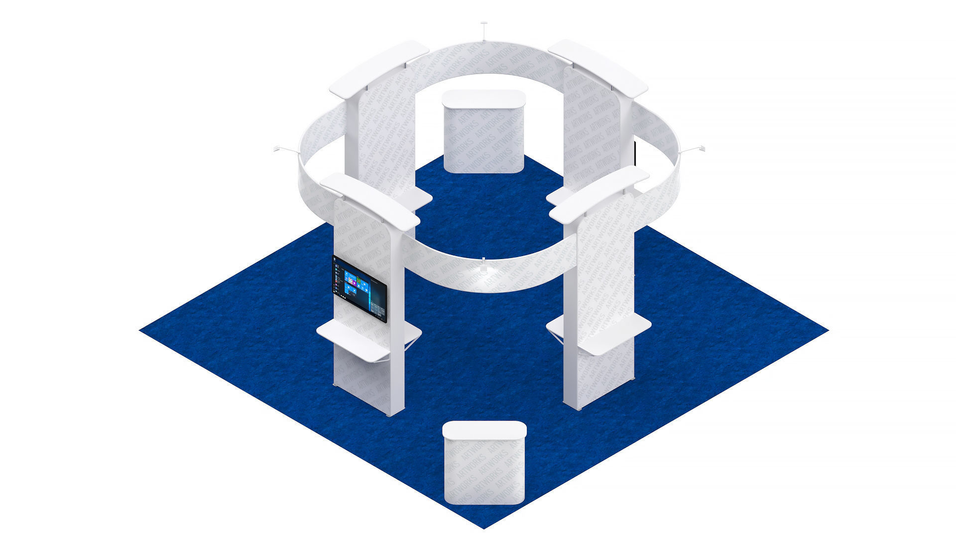 Exhibition booth 20x20ft 3DM019 3D model_8